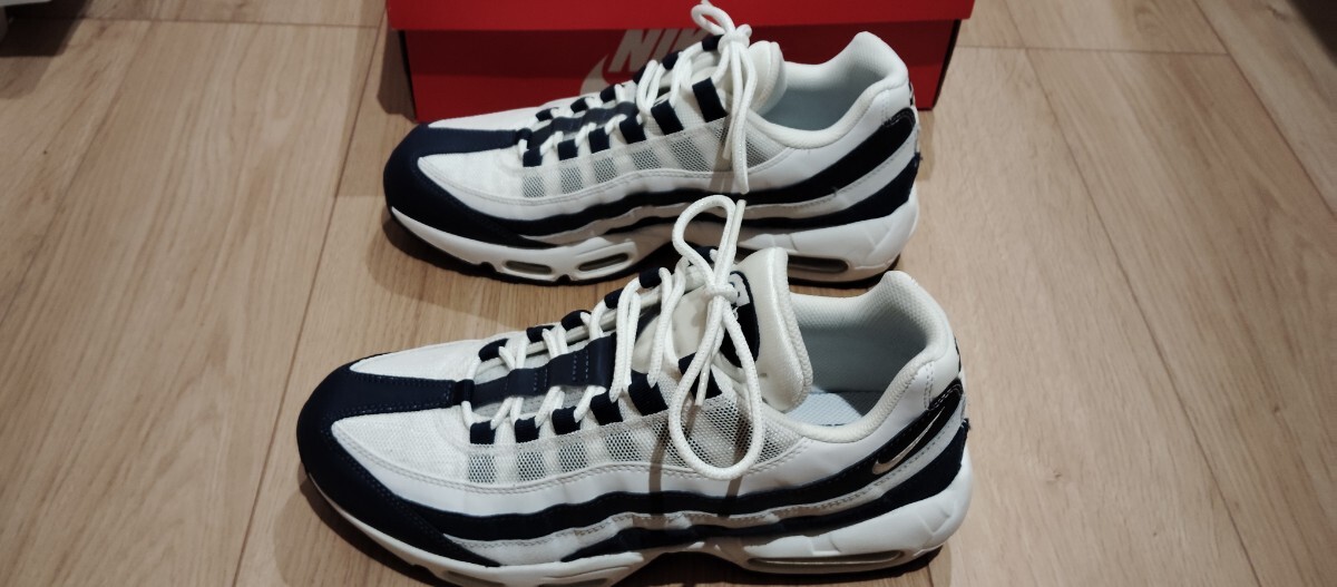NIKE AIR MAX 95 ESSENTIAL MIDNIGHT NAVY/WHITE MARINE MHNUIT/BLANC 27.5cm MCI3705-400 air max 95 темно-синий белый Nike 