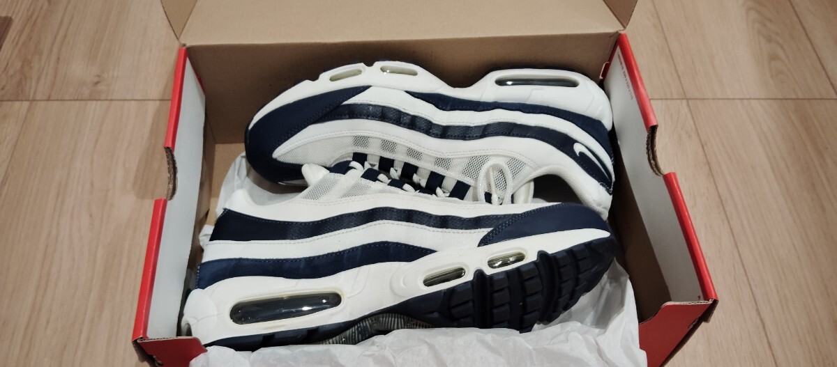 NIKE AIR MAX 95 ESSENTIAL MIDNIGHT NAVY/WHITE MARINE MHNUIT/BLANC 27.5cm MCI3705-400 air max 95 темно-синий белый Nike 