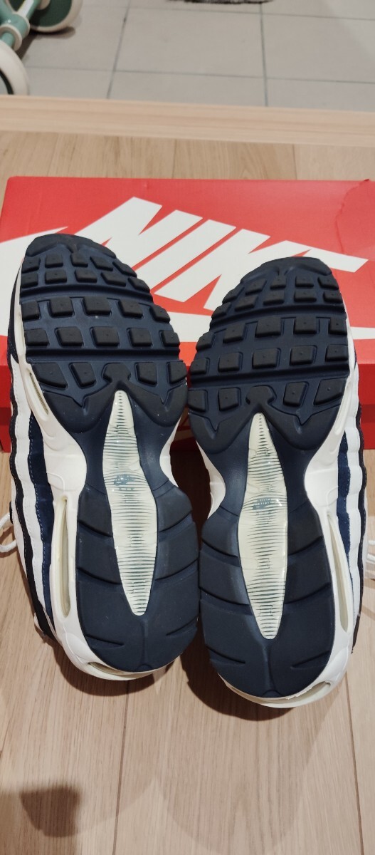 NIKE AIR MAX 95 ESSENTIAL MIDNIGHT NAVY/WHITE MARINE MHNUIT/BLANC 27.5cm MCI3705-400 air max 95 темно-синий белый Nike 