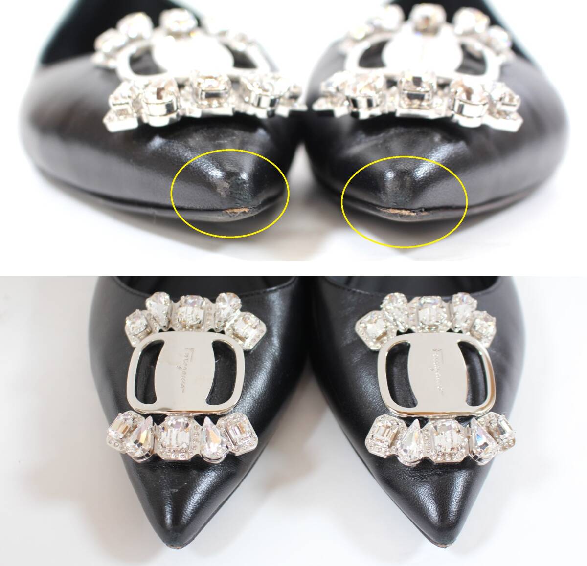 Y7026#* б/у товар *Ferragamo Ferragamo туфли-лодочки biju-valaHAILEY размер 5 1/2