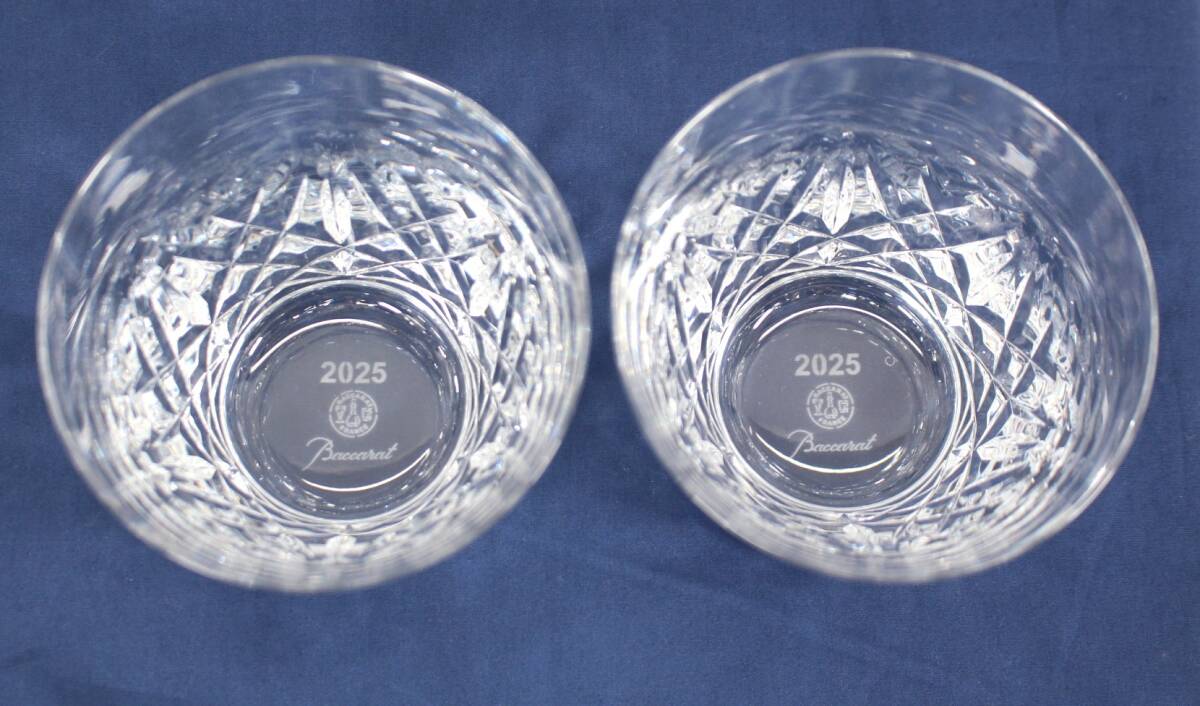 Y7022#◆新品・未使用品◆Baccarat バカラ クリスタル ロックグラス イヤータンブラー2025(ペア)_画像4