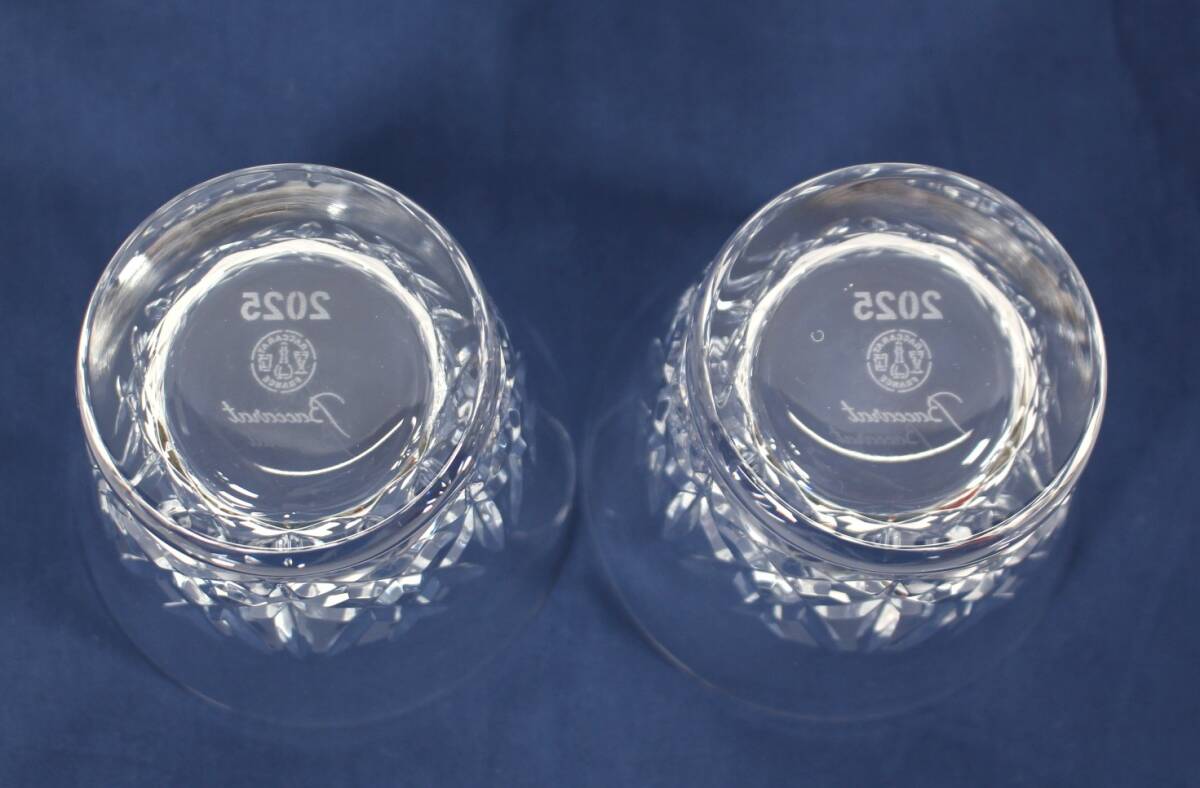 Y7022#◆新品・未使用品◆Baccarat バカラ クリスタル ロックグラス イヤータンブラー2025(ペア)_画像5