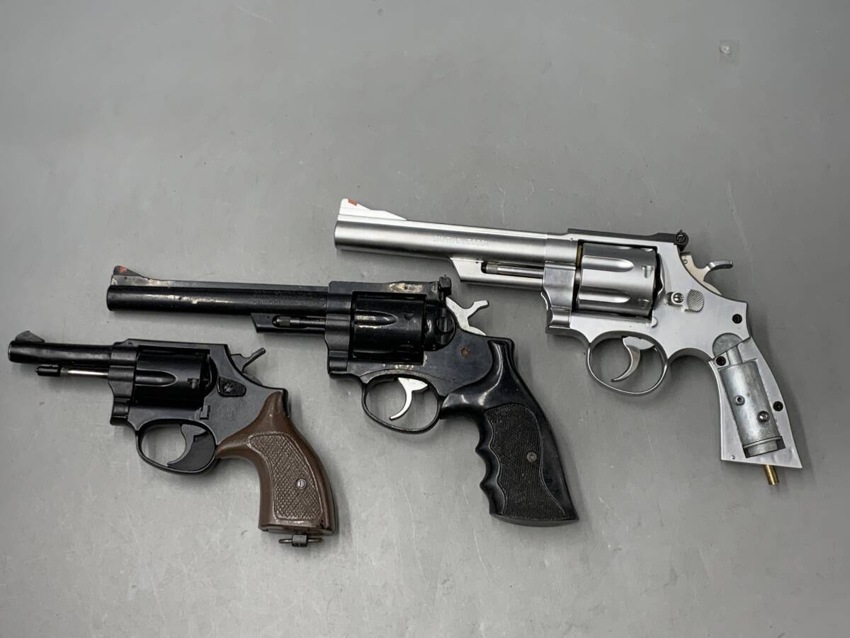 11#G/10085 игрушечное оружие газовый пистолет Kokusai Люгер 357 Magnum S&W ASGK печать 3 позиций комплект текущее состояние / не проверка 80 размер 
