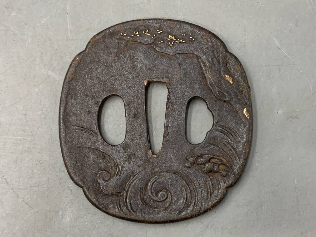 11#A2/11087 меч гарда меча гарда меча . золотой серебряный японский меч принадлежности меч. гарда меча меч . изобразительное искусство . инструмент текущее состояние / не проверка 60 размер 