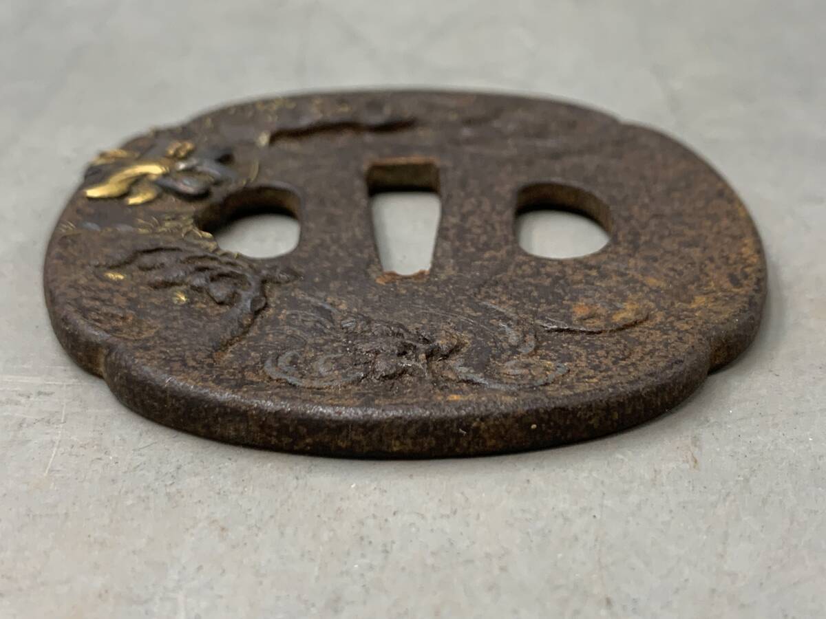 11#A2/11087 меч гарда меча гарда меча . золотой серебряный японский меч принадлежности меч. гарда меча меч . изобразительное искусство . инструмент текущее состояние / не проверка 60 размер 