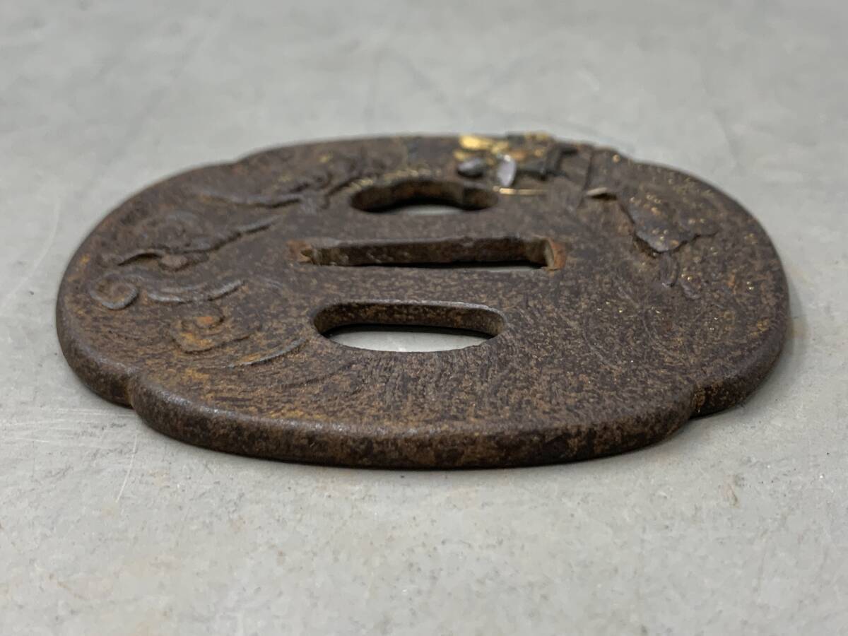 11#A2/11087 меч гарда меча гарда меча . золотой серебряный японский меч принадлежности меч. гарда меча меч . изобразительное искусство . инструмент текущее состояние / не проверка 60 размер 