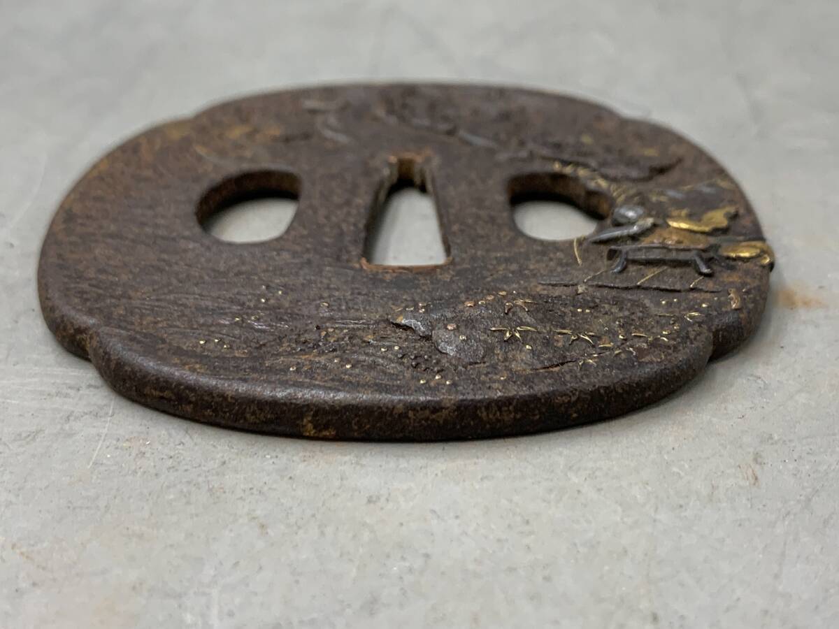 11#A2/11087 меч гарда меча гарда меча . золотой серебряный японский меч принадлежности меч. гарда меча меч . изобразительное искусство . инструмент текущее состояние / не проверка 60 размер 