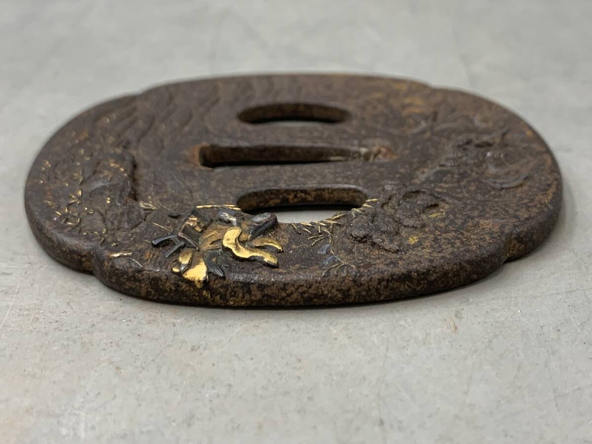 11#A2/11087 меч гарда меча гарда меча . золотой серебряный японский меч принадлежности меч. гарда меча меч . изобразительное искусство . инструмент текущее состояние / не проверка 60 размер 