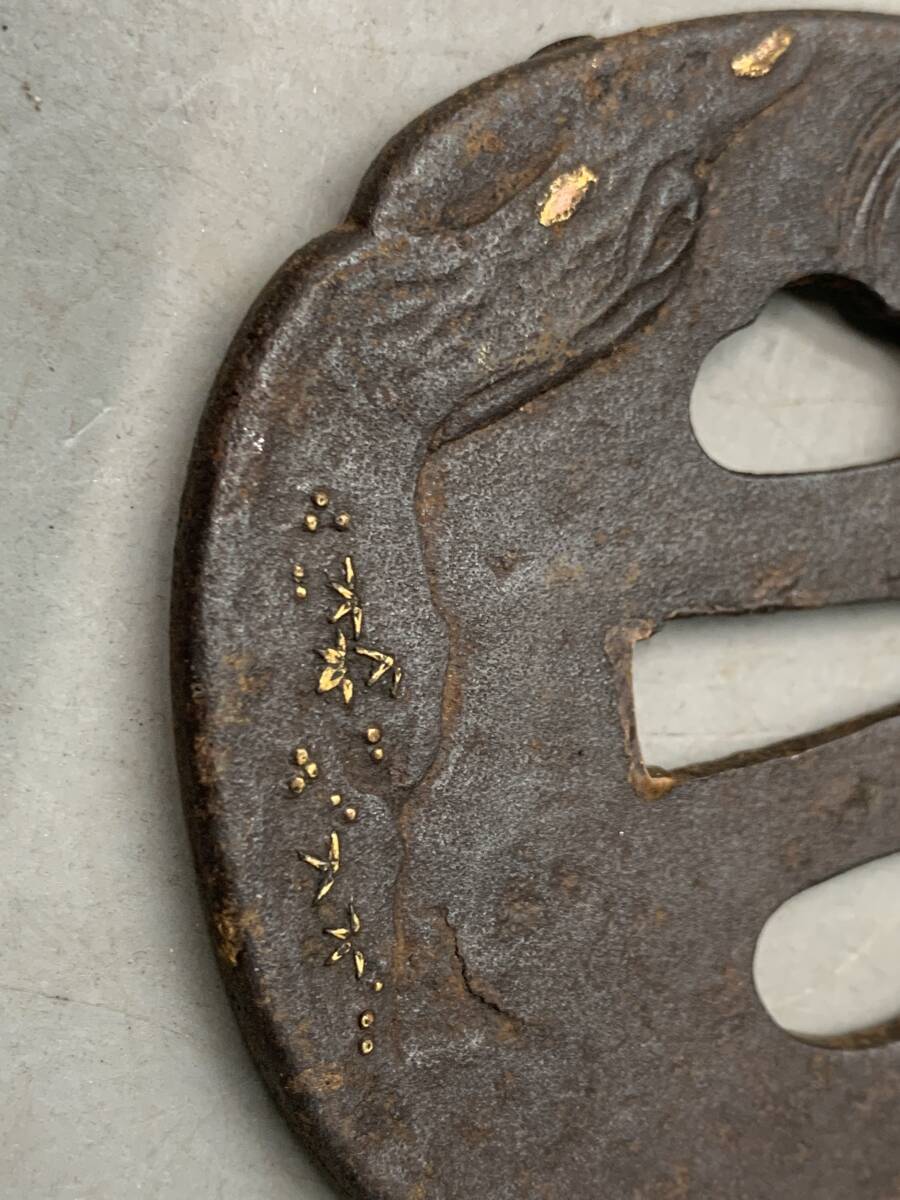 11#A2/11087 меч гарда меча гарда меча . золотой серебряный японский меч принадлежности меч. гарда меча меч . изобразительное искусство . инструмент текущее состояние / не проверка 60 размер 