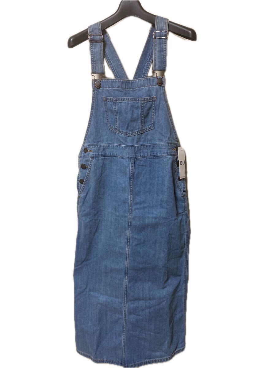 新品　GU デニム　サロペット　スカート　サイズM_画像1