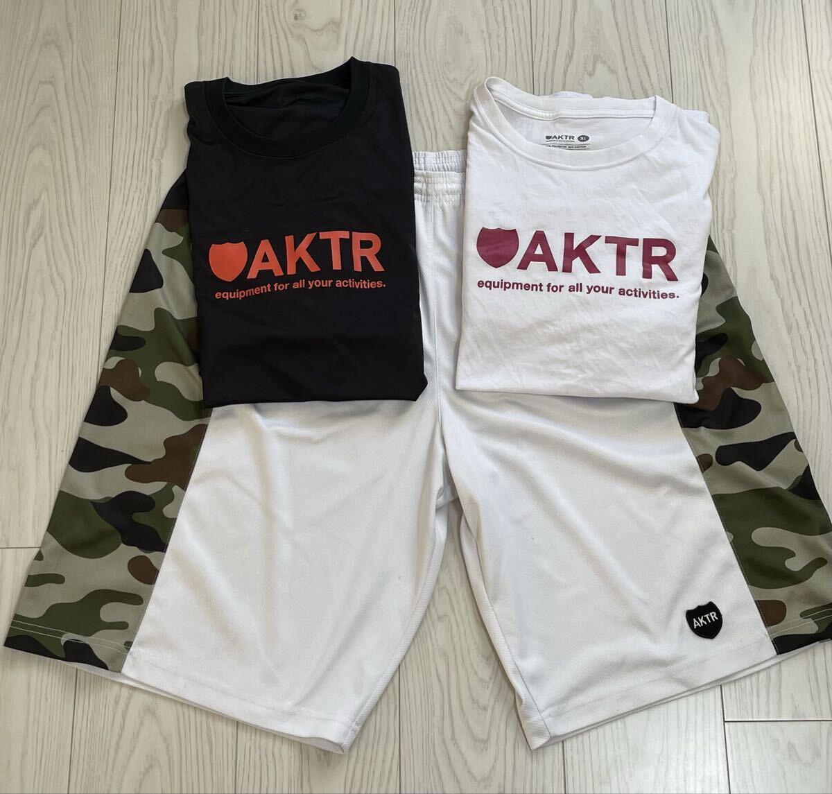 AKTR アクター　ロンT バスケ NBA 大学　Somecity バスパン付き　 半袖 L ハーフパンツ Tシャツ ショートパンツ_画像1