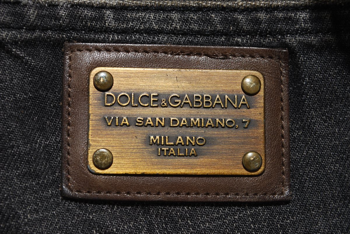 E172# обычная цена 9 десять тысяч степень * редкий размер W52*Dolce&Gabbana Dolce and Gabbana 16* plate Denim джинсы брюки 