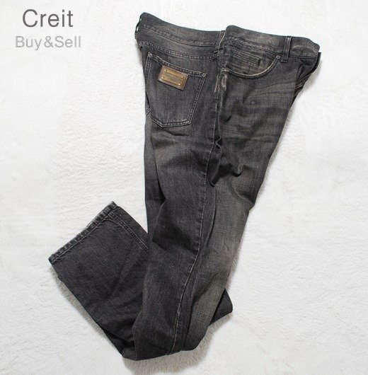 E172# обычная цена 9 десять тысяч степень * редкий размер W52*Dolce&Gabbana Dolce and Gabbana 16* plate Denim джинсы брюки 