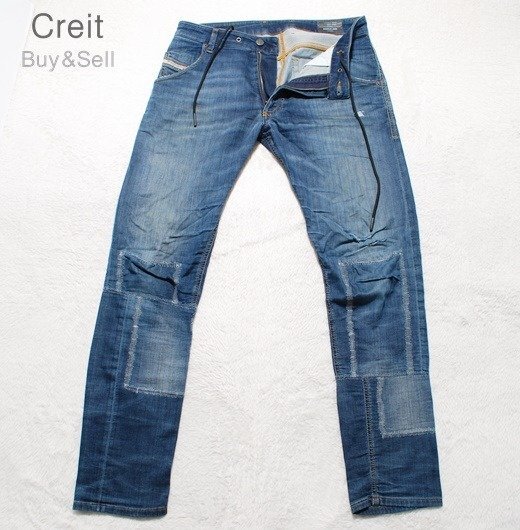 E44■希少モデル★DIESELディーゼルスイートパンツKROOLEY JOGG★W30L32ソフトスエットデニムジーンズパンツ_画像1