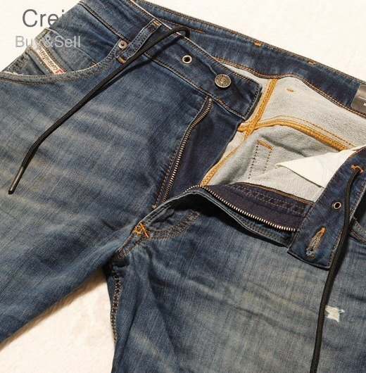 E44■希少モデル★DIESELディーゼルスイートパンツKROOLEY JOGG★W30L32ソフトスエットデニムジーンズパンツ_画像2