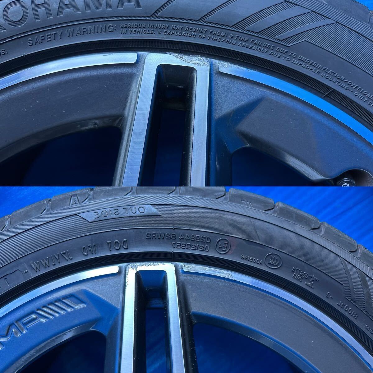 送料無料!!! メルセデスベンツ 純正タイヤアルミホイール 4本セット Cクラス AMGライン 18インチ ヨコハマ ADVAN SPORT V107 2025年_画像10