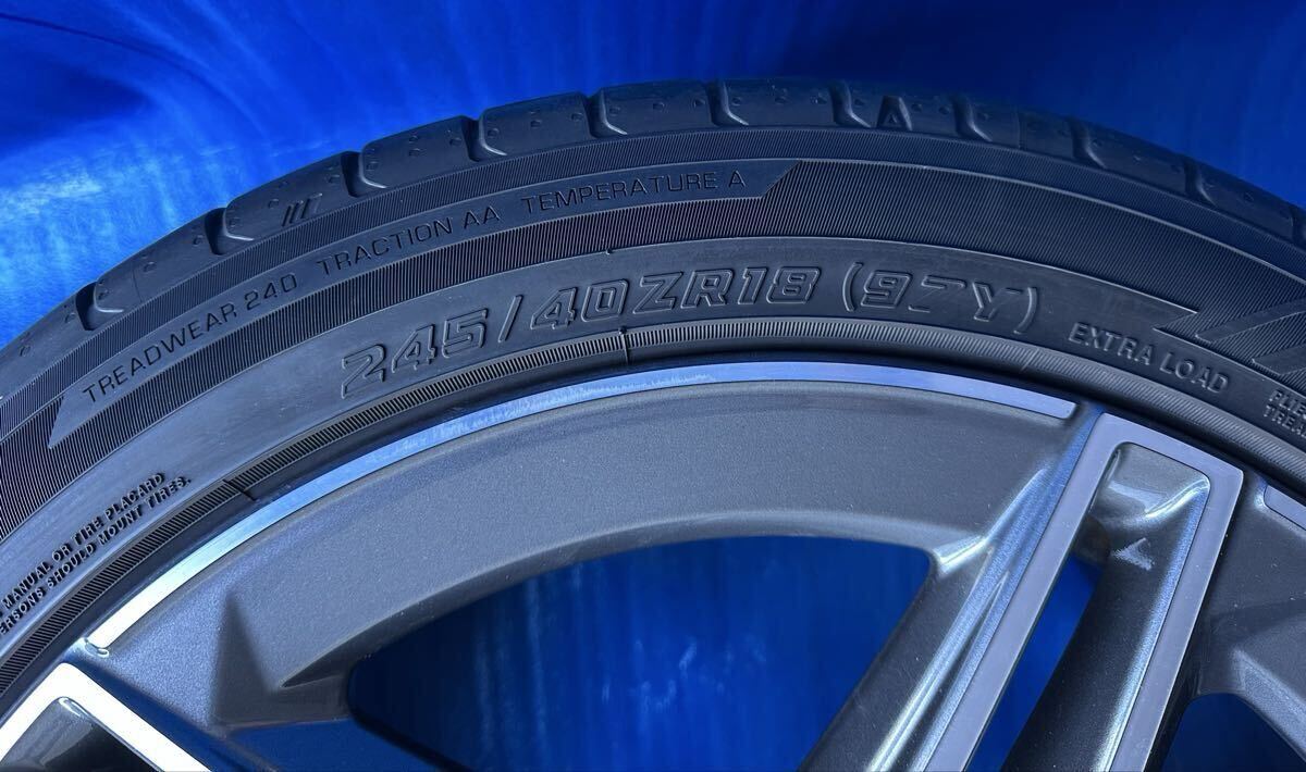送料無料!!! メルセデスベンツ 純正タイヤアルミホイール 4本セット Cクラス AMGライン 18インチ ヨコハマ ADVAN SPORT V107 2025年_画像8
