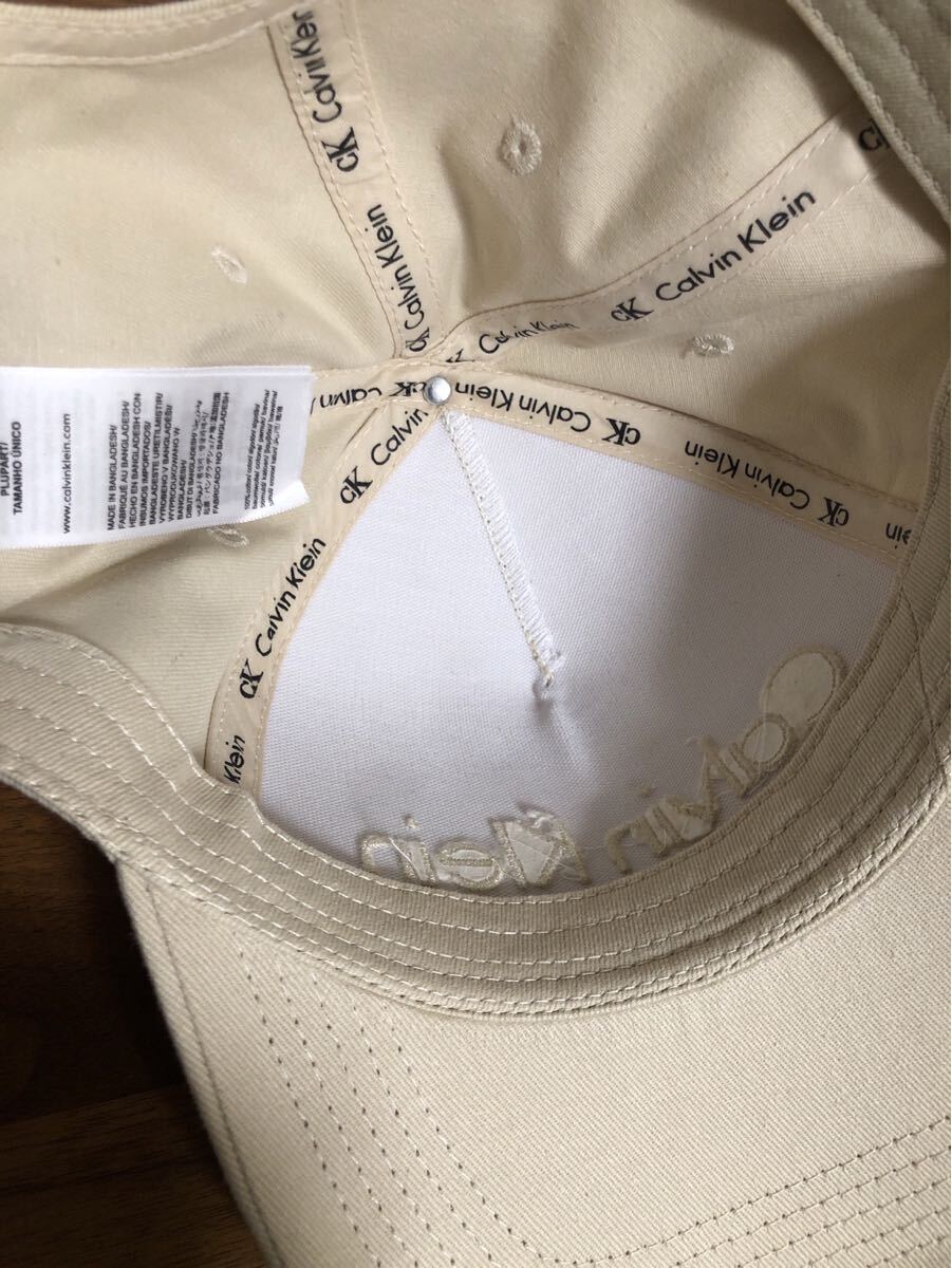 Calvin Klein 帽子 Free 男女用 カルバンクライン　キャップ　ベージュ　 CK ユニセックス_画像5