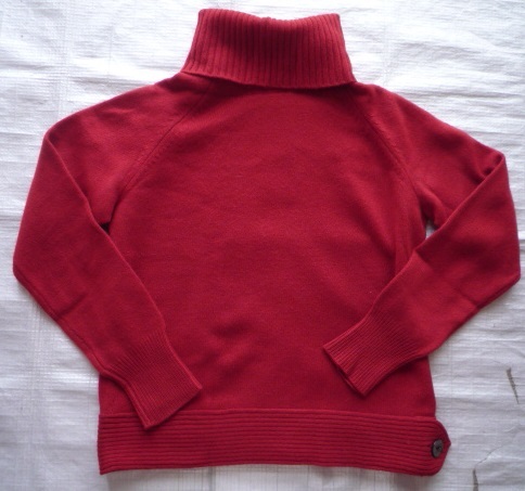 冬★バーバリーロンドン★カシミヤウールのタートル長袖ニット★長袖セーター★２★９号★ 赤★BURBERRY LONDON_画像1