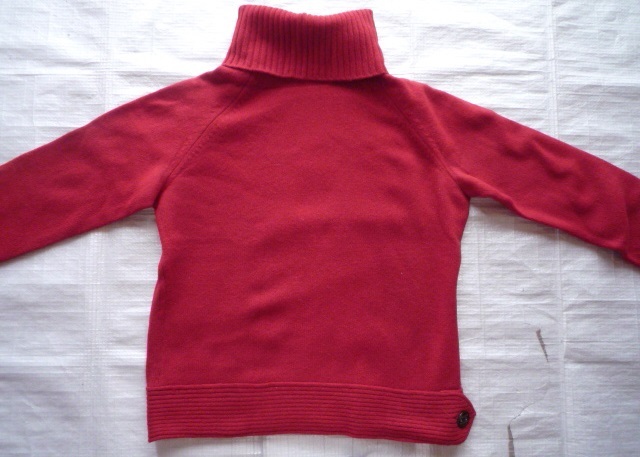 冬★バーバリーロンドン★カシミヤウールのタートル長袖ニット★長袖セーター★２★９号★ 赤★BURBERRY LONDON_画像2