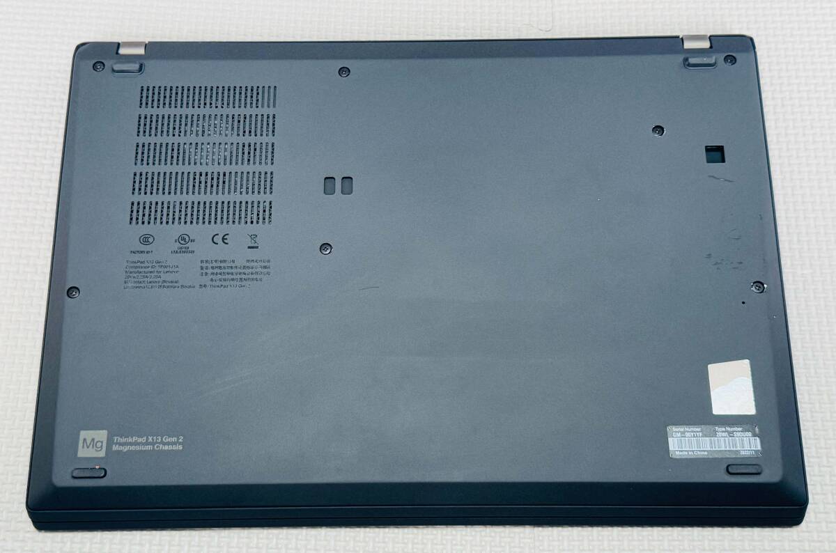 バッテリー100% 美品 WUXGA X13 GEN2 ★ 第11世代 Core i7-1165G7 メモリ16GB NVMe 512GB カメラ Type C Wi-Fi6 Windows11 office2019_画像9