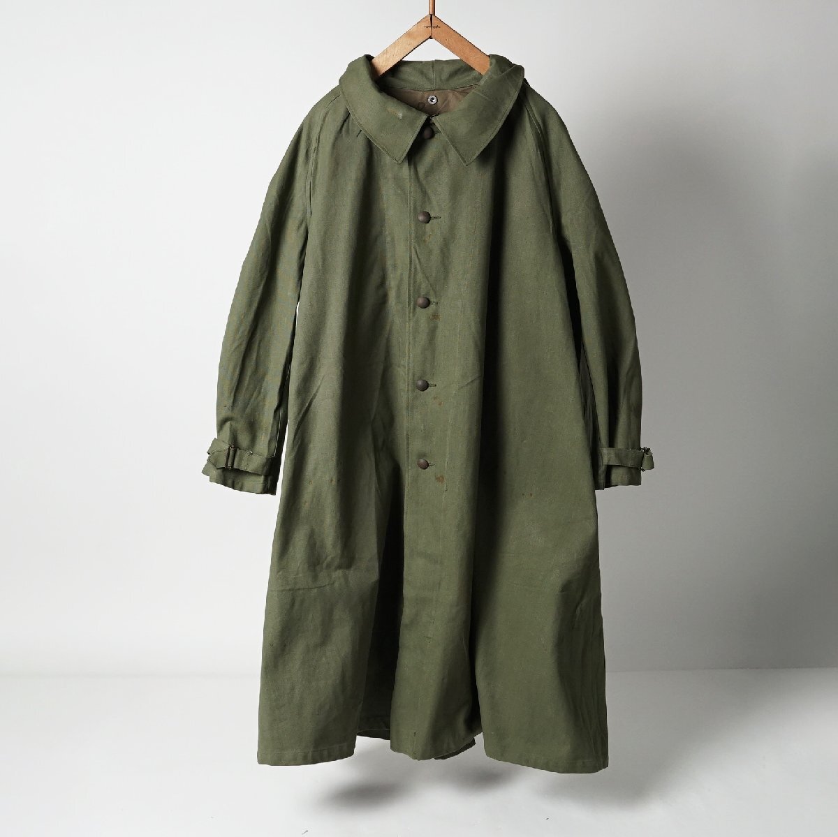 フランス軍 モーターサイクルコート 40s50s ヴィンテージ コットンリネン デッドストック[F224]_画像3