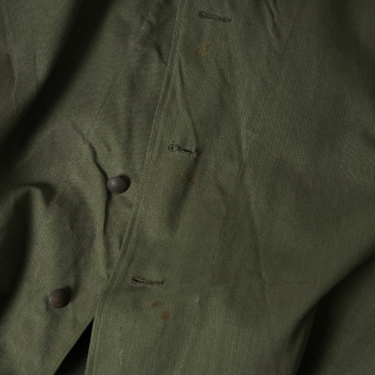 フランス軍 モーターサイクルコート 40s50s ヴィンテージ コットンリネン デッドストック[F224]_画像7