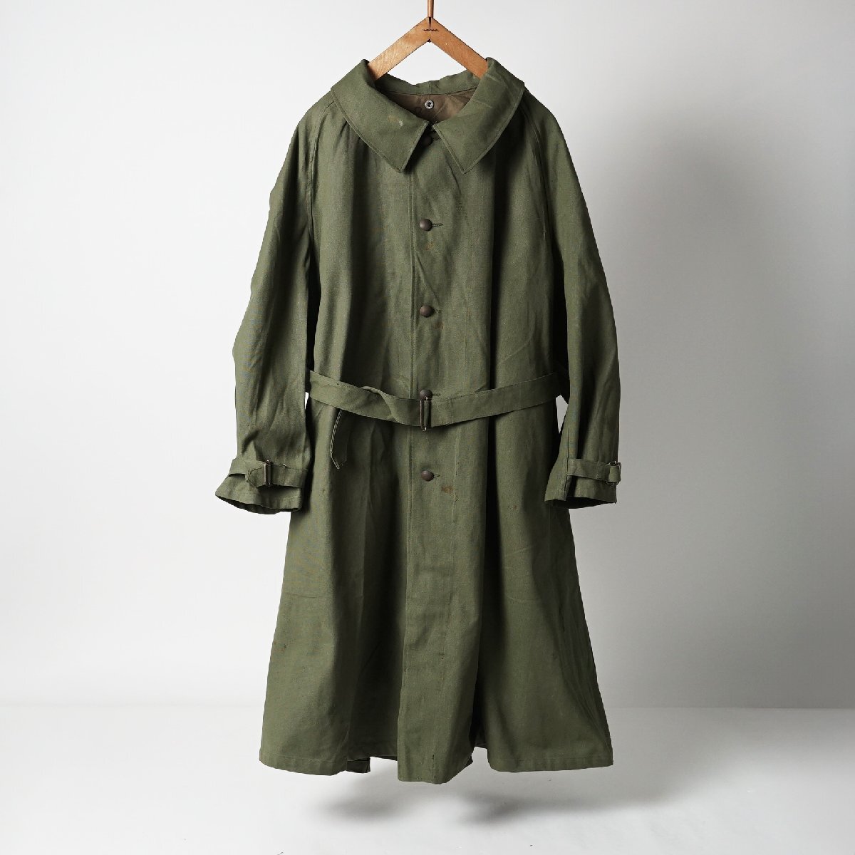 フランス軍 モーターサイクルコート 40s50s ヴィンテージ コットンリネン デッドストック[F224]_画像1