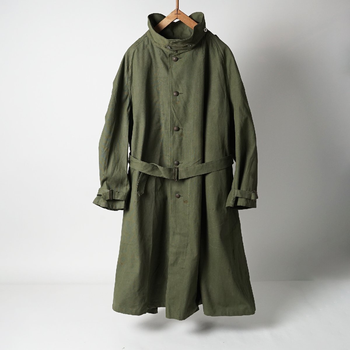 フランス軍 モーターサイクルコート 40s50s ヴィンテージ コットンリネン デッドストック[F224]_画像2