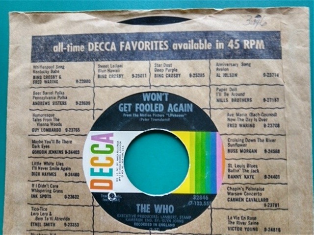 ★US45★WHO「ウォント・ゲット・フールド・アゲイン」 美品 トップ15ヒット1971年!!_画像1