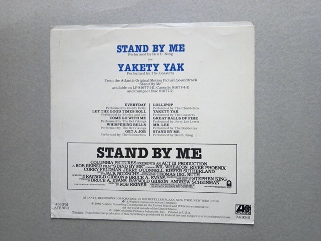 ★US45PS★ベン・E・キング「スタンド・バイ・ミー」 同名映画タイトル PSジャケットのみ!!_画像2