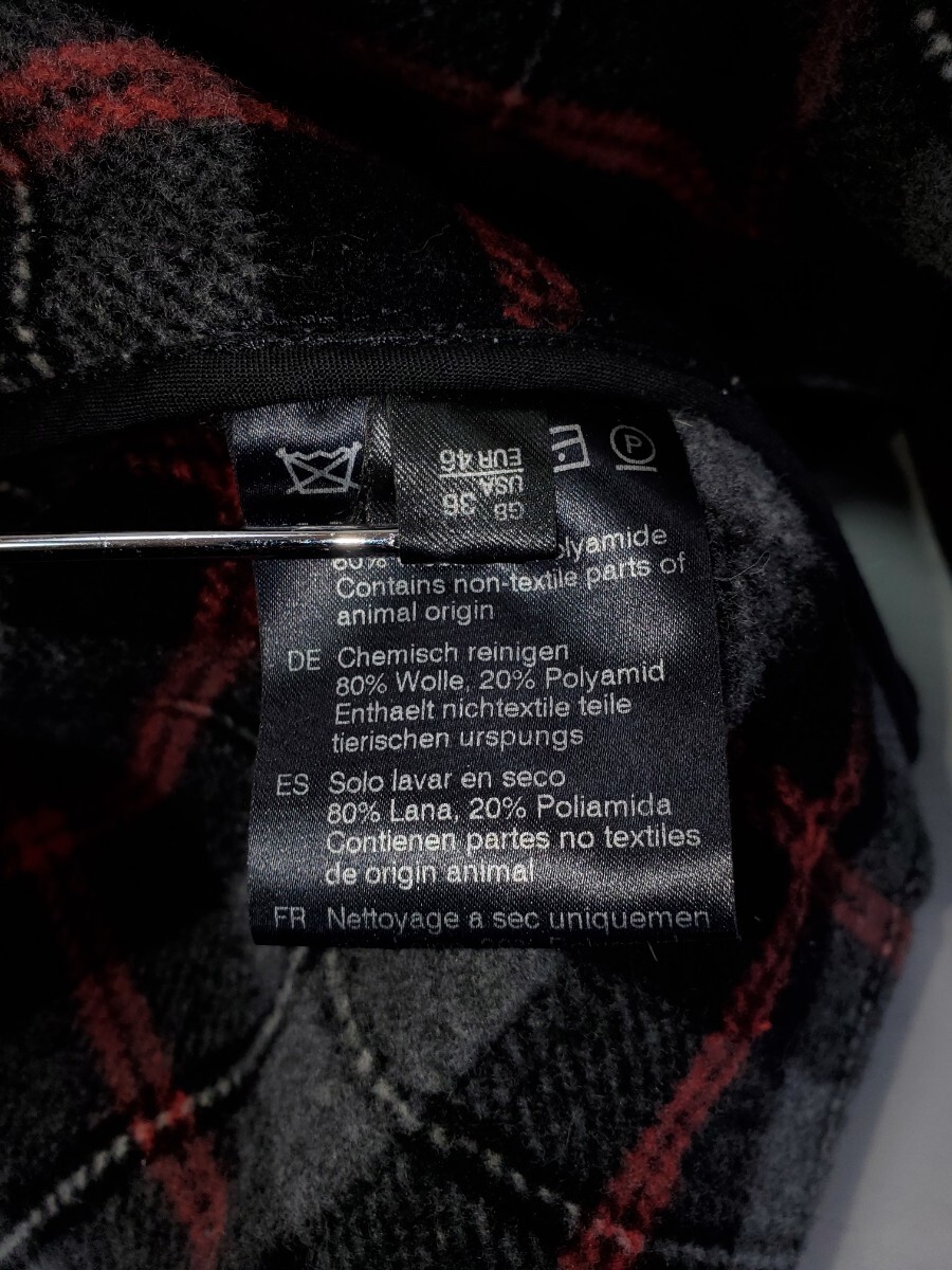 美品◆英国製 Gloverall グローバーオール ロング ダッフルコート イングランド製 イギリス製 メンズ(36/S～Mサイズ)黒 ブラック_画像7