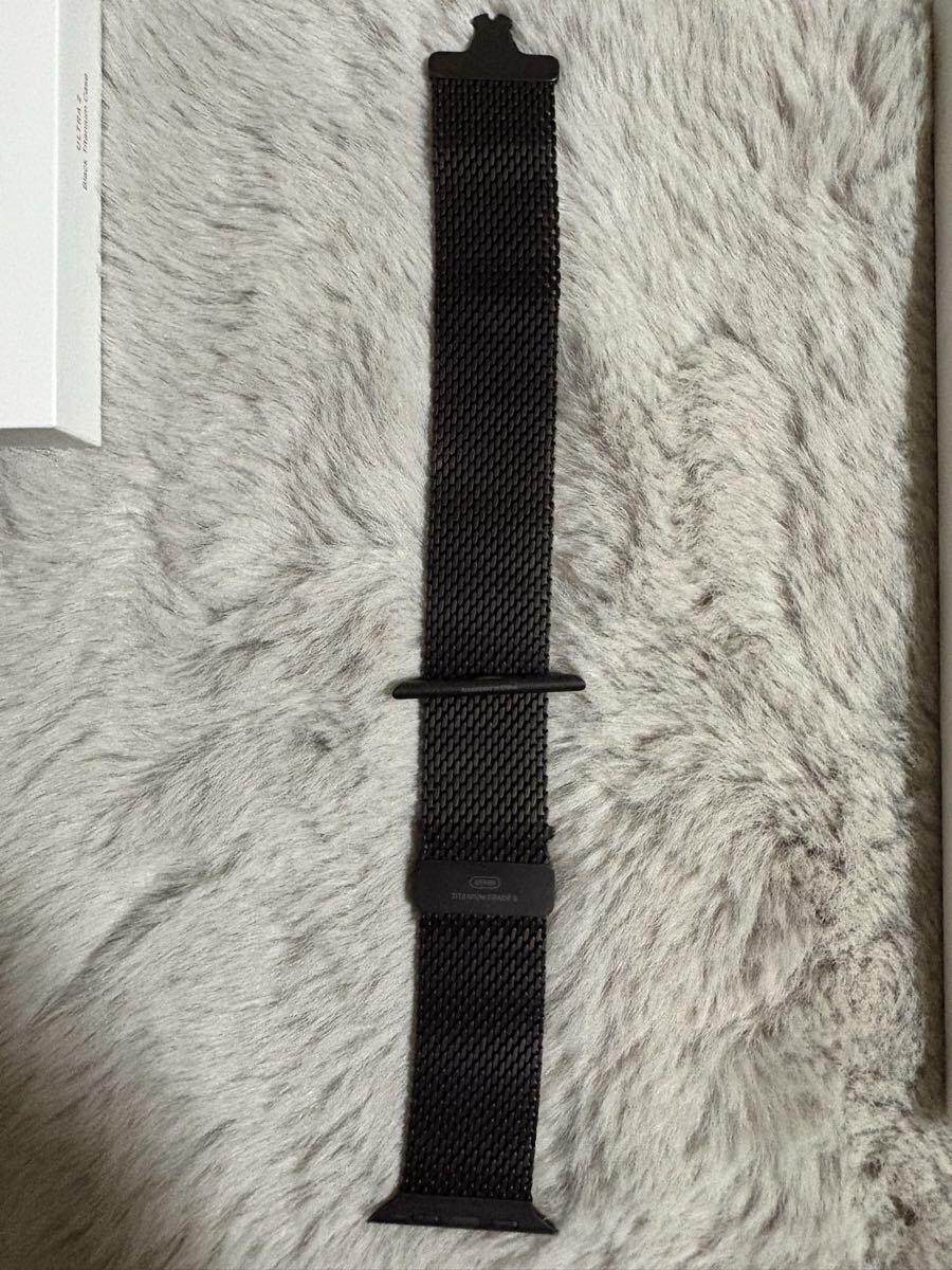  очень красивый товар Apple Watch Ultra 2(GPS + Cellular модель )-49mm черный титан кейс . черный титан Mira ne-ze петля - M -