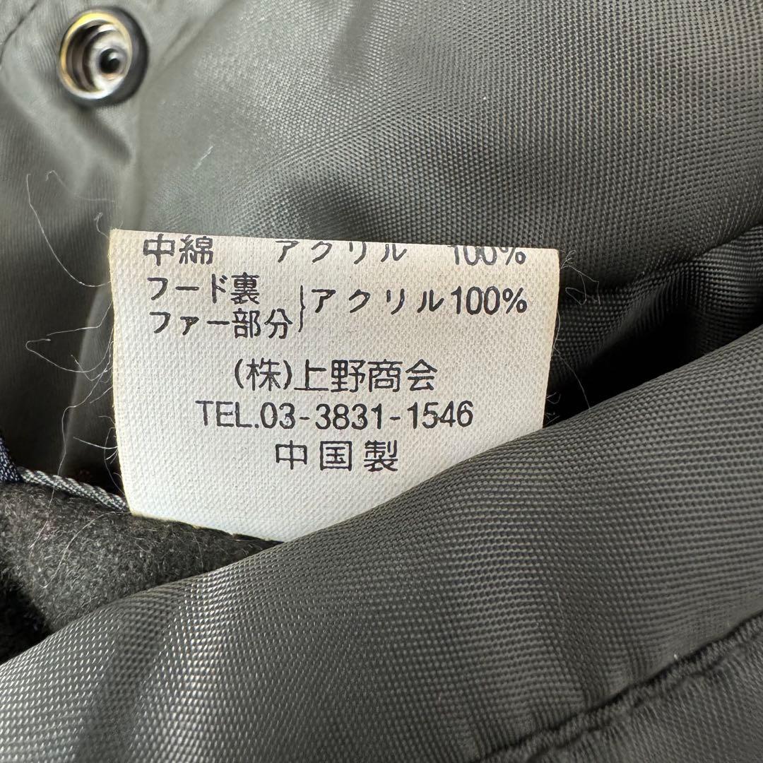 美品 AVIREX N-3B フライトジャケット バックロゴ カーキ L アヴィレックス アーチロゴ ミリタリー セージグリーン カーキ ファー_画像10