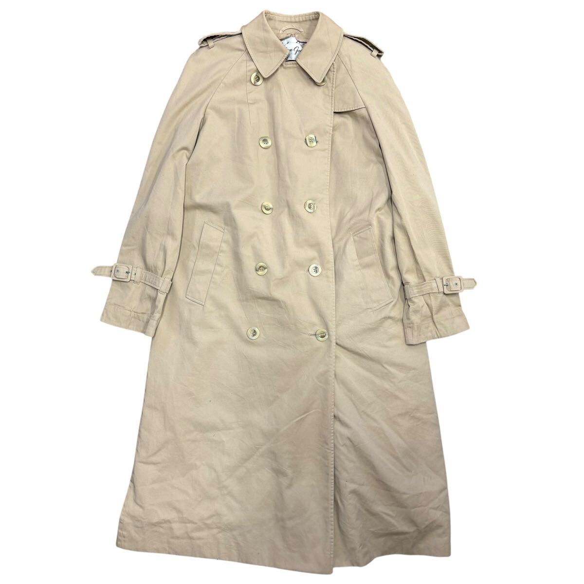 70s 80s Aquascutum Aqua5 トレンチコート カナダ製 アクアスキュータム ダブル ベージュ系 ライナー付き 42TALON vintage ヴィンテージ_画像1