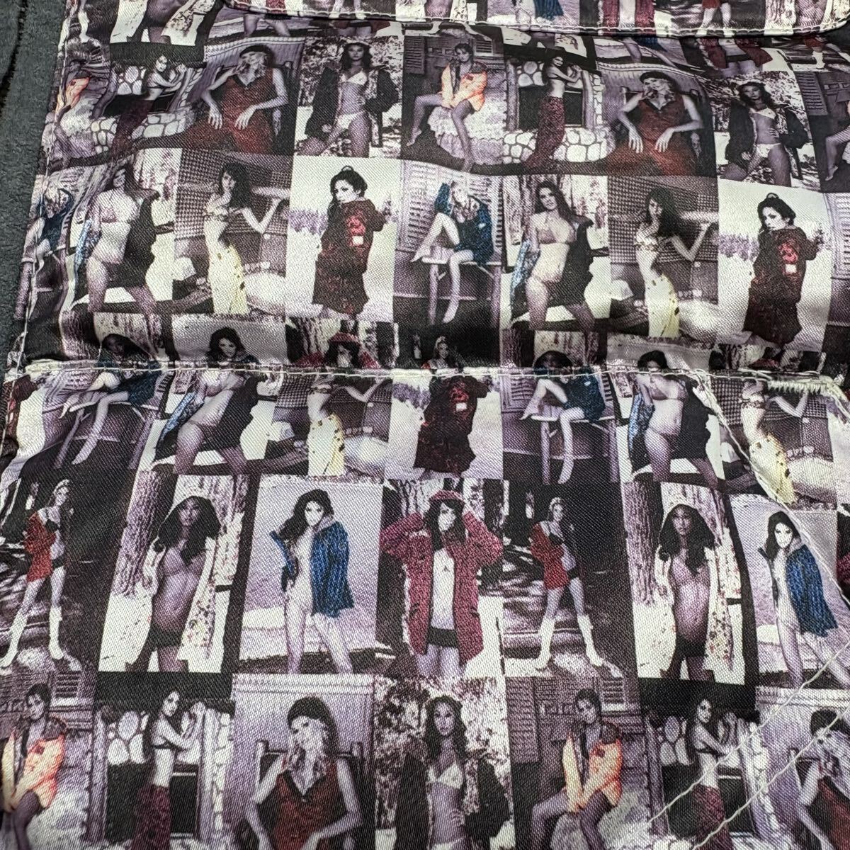 y2k CAPP3L Girls Photo ダウンジャケット テック アメリカ スノーボード ブランド 総柄 グラフィック セクシーガール ストリート _画像6