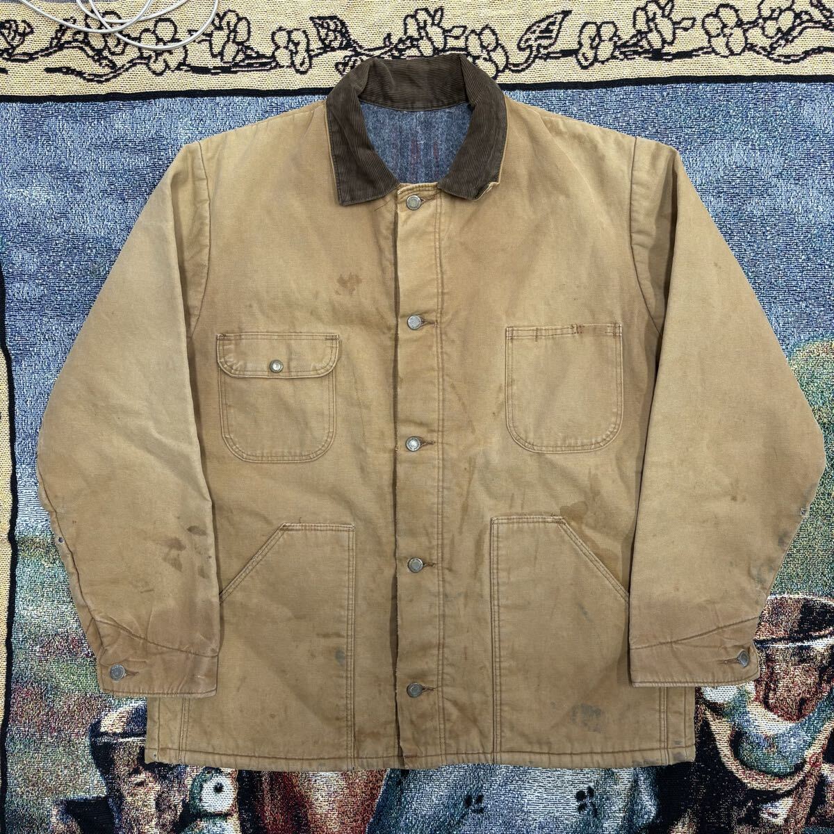 90s usa製 WearGuard ダック カバーオール ジャケット ウエアガード チョアコート vintage ヴィンテージ 古着 ブランケット ワーク 無骨 _画像1