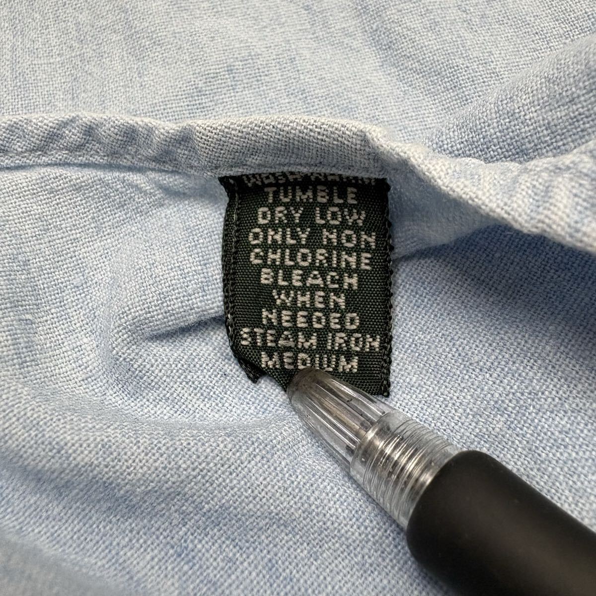 90s POLO COUNTRY シャンブレー プルオーバーシャツ ポロカン 80s 長袖シャツ ラルフローレン vintage ヴィンテージ アメカジ メタルボタン_画像5