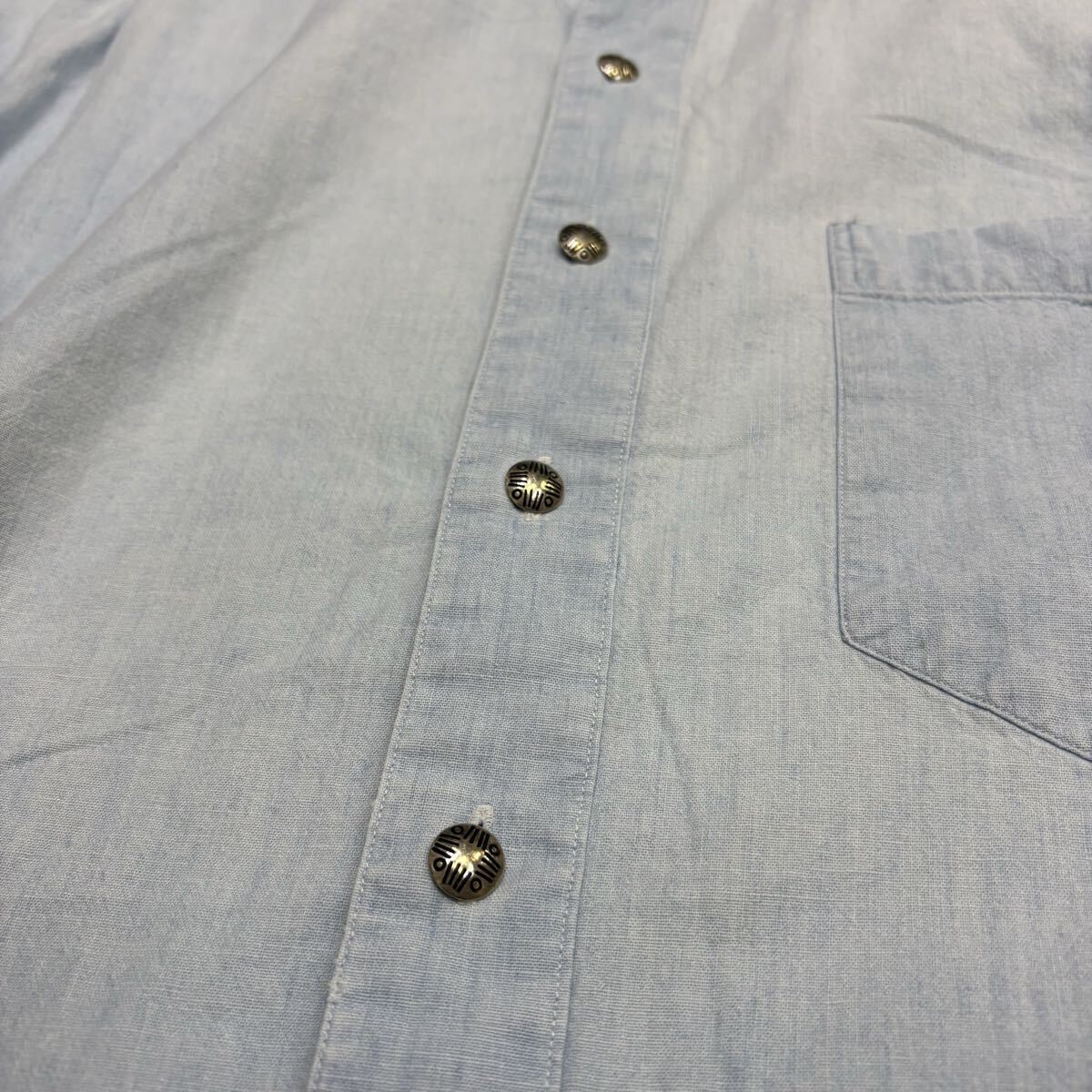 90s POLO COUNTRY シャンブレー プルオーバーシャツ ポロカン 80s 長袖シャツ ラルフローレン vintage ヴィンテージ アメカジ メタルボタン_画像7