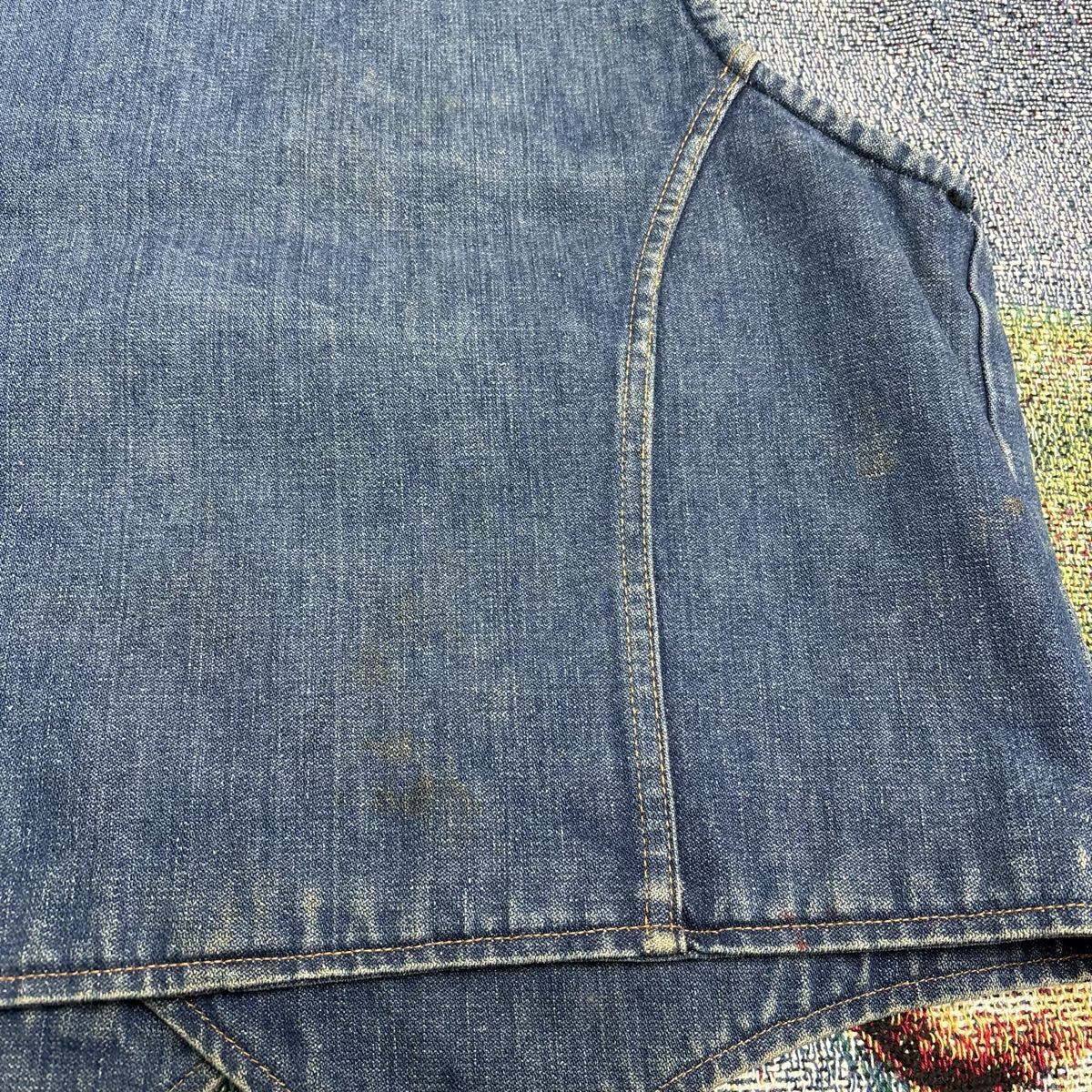 70s usa製 Dickies デニム ボア ベスト vintage ヴィンテージ 古着 アメカジ ストリート 年代物 ディッキーズ アメリカ インディゴ 裏ボア_画像7