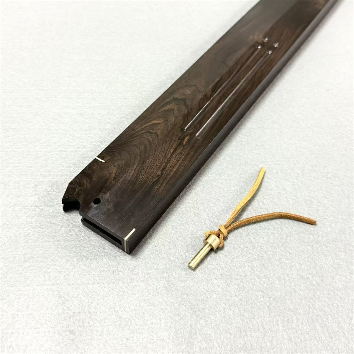 左利き用 黒檀 柳刃330 柳刃尺一 柳刃 木鞘 ケース 鞘 和包丁 包丁鞘_画像7