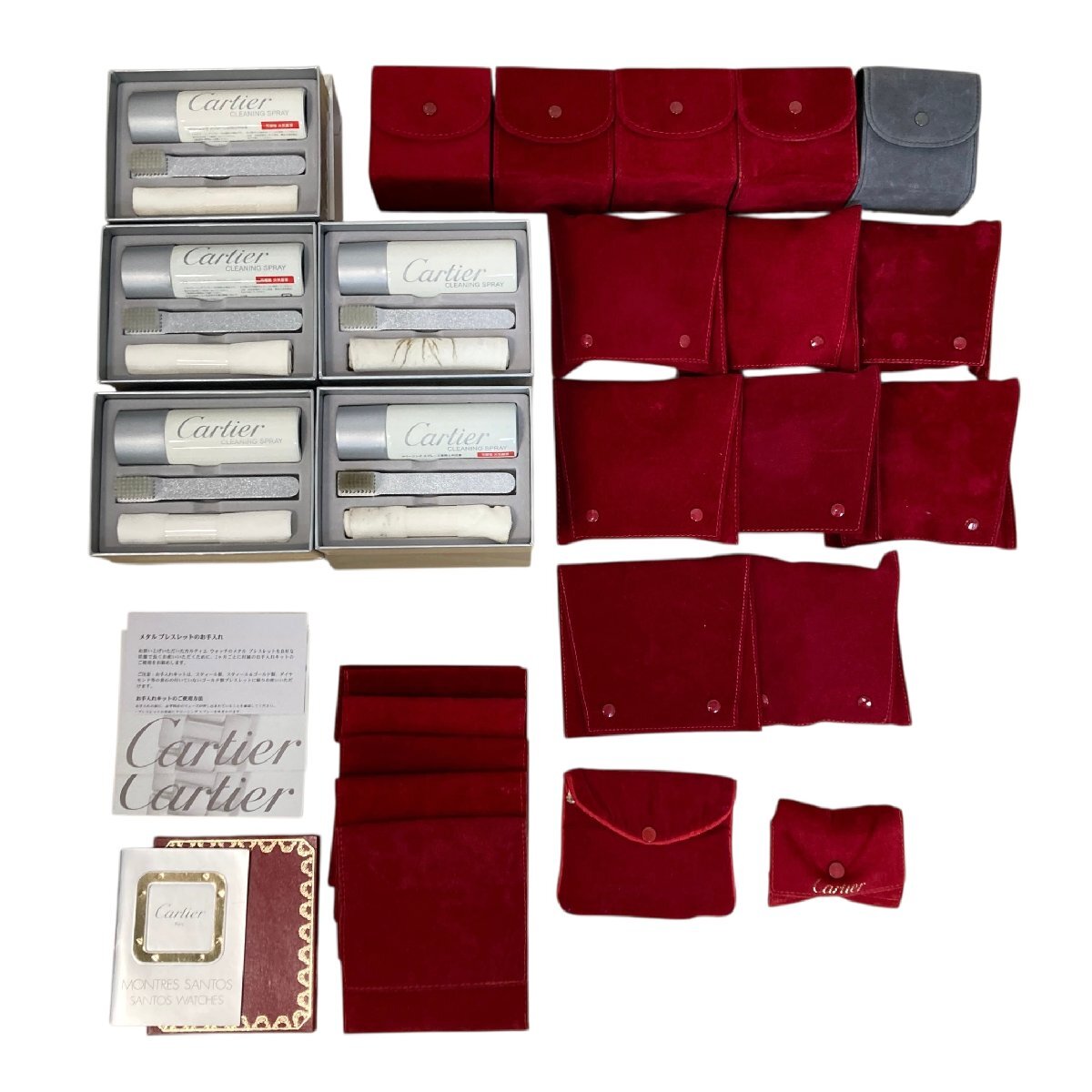 Cartier カルティエ クリーニングキット&布ケース 25点まとめ W0905NBUC7 W09059WCR2_画像1