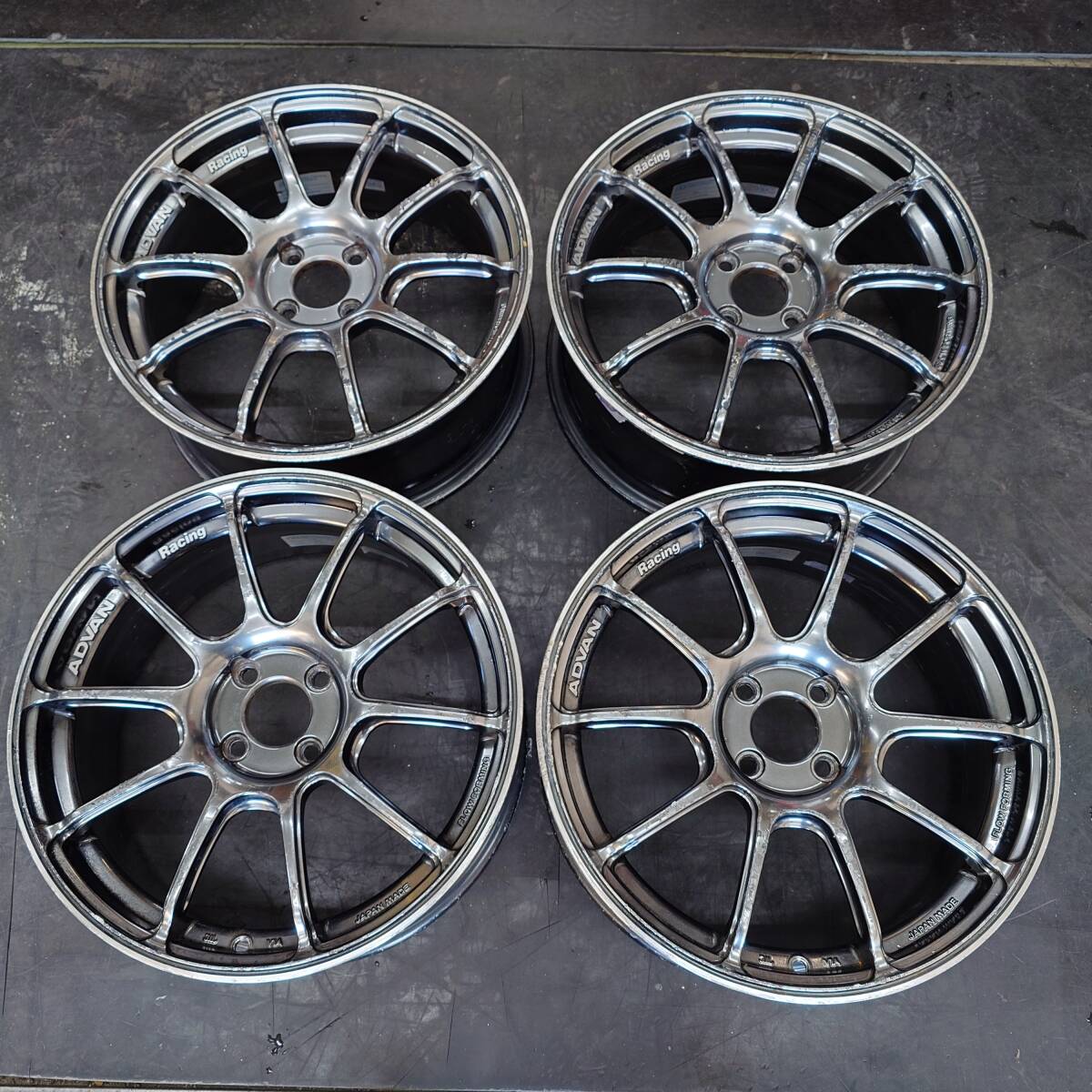4本価格★ヨコハマ　アドバン　RZ　17インチ　7J　IS42　PCD100-4H★難有の為ジャンク品_画像1