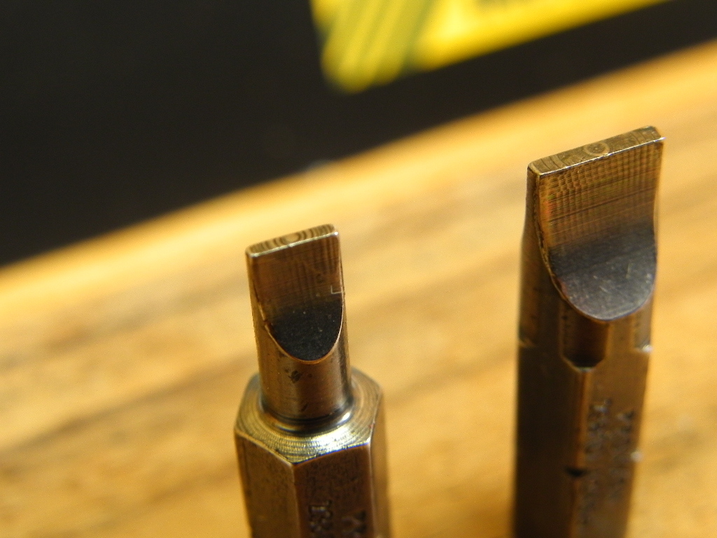 処分 プロクソン -マイナス ビット2本セット(0.8ｘ4.0・1.2ｘ6.5) 削り出し高精度 *キャブレター ジェット用_画像4