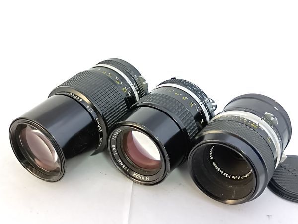 ★実用品★ ニコン Nikon Micro-NIKKOR-P Auto 55mm F3.5 , Ai 135mm F3.5 , NEW NIKKOR 200mm F4 #7585_画像1