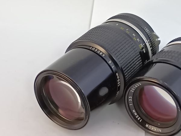 ★実用品★ ニコン Nikon Micro-NIKKOR-P Auto 55mm F3.5 , Ai 135mm F3.5 , NEW NIKKOR 200mm F4 #7585_画像4