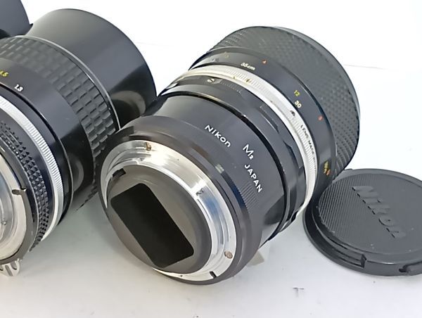 ★実用品★ ニコン Nikon Micro-NIKKOR-P Auto 55mm F3.5 , Ai 135mm F3.5 , NEW NIKKOR 200mm F4 #7585_画像5