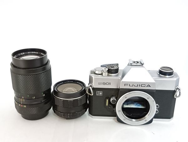 ★実用美品★ 富士フィルム FUJICA ST 801 / EBC FUJINON・T 135mm F3.5 , PENTAX Super-Multi-Coated TAKUMAR 28mm F3.5 #7651_画像1