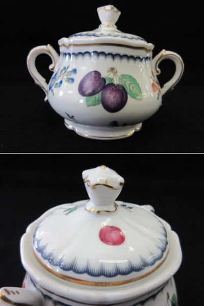 リチャードジノリ　Richard Ginori　イタリアンフルーツ　ティーポット、シュガーポット、クリーマー　3点セット_画像5