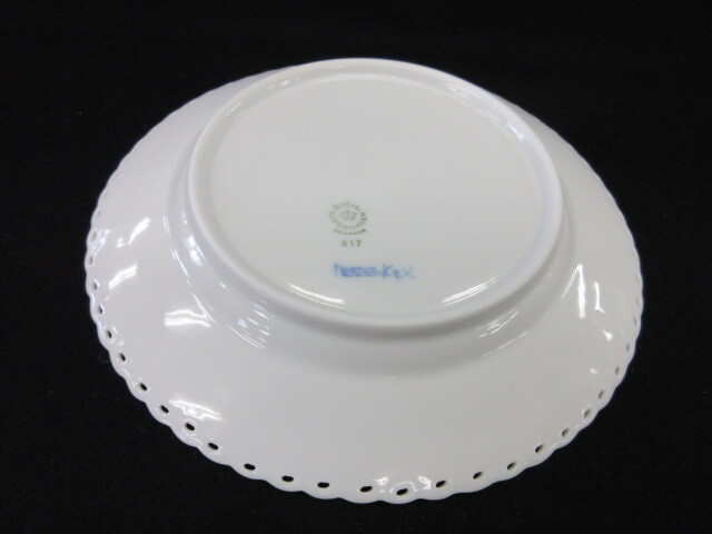 ロイヤルコペンハーゲン　ブルーフルーテッド フルレース　17センチ　プレート6枚セット_画像8